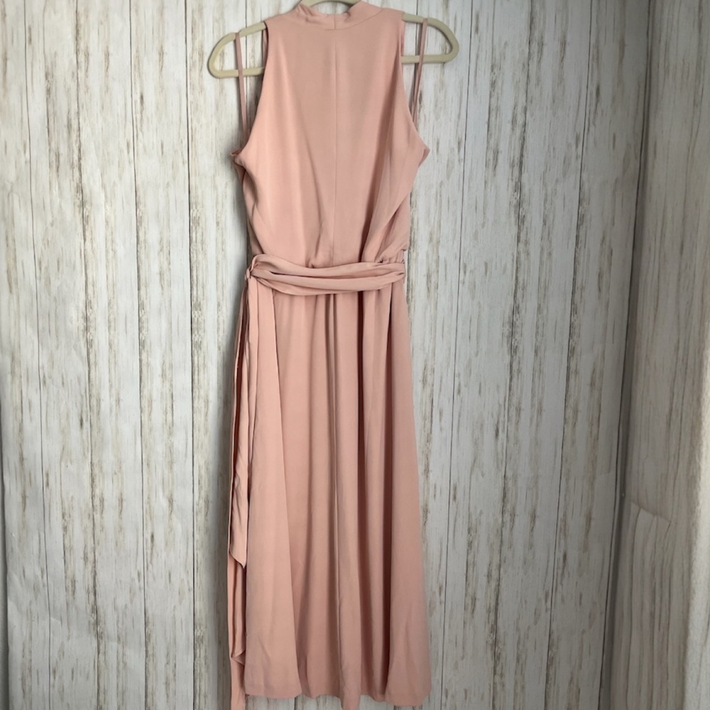 Lauren Ralph Lauren Georgette Pale Pink Halter Dress - Picture 9 of 15
